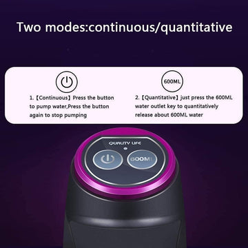 Smart Electric Water Dispenser Pump – USB Rechargeable with 600ml Quantitative & Continuous Modes