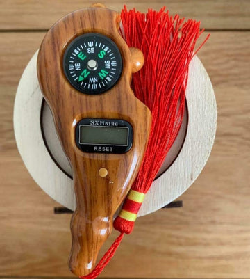 📿 3-in-1 Wooden Digital Tally Counter | Compass, Tassel & Prayer Tool 🧭